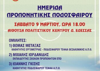 Ημερίδα προπονητών ποδοσφαίρου στην Έδεσσα